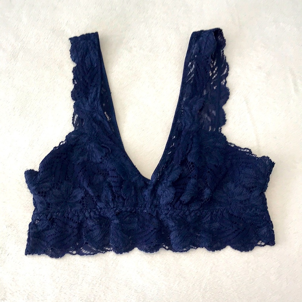 Aerie lace bralette medium navy